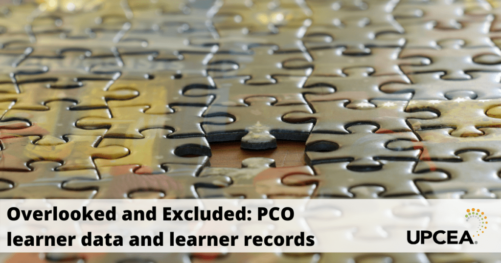 Overlooked and Excluded: PCO learner data and learner records