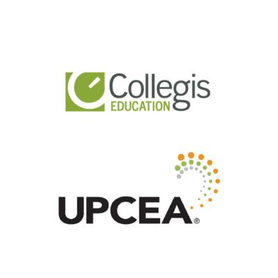 Collegis Education logo and UPCEA logo