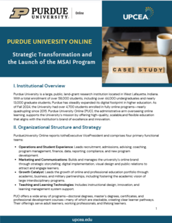 UPCEA Case Study Purdue University Online image