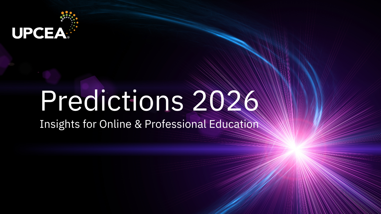 Cover designs for annual UPCEA Predictions Insights for Online and Professional Education (1)