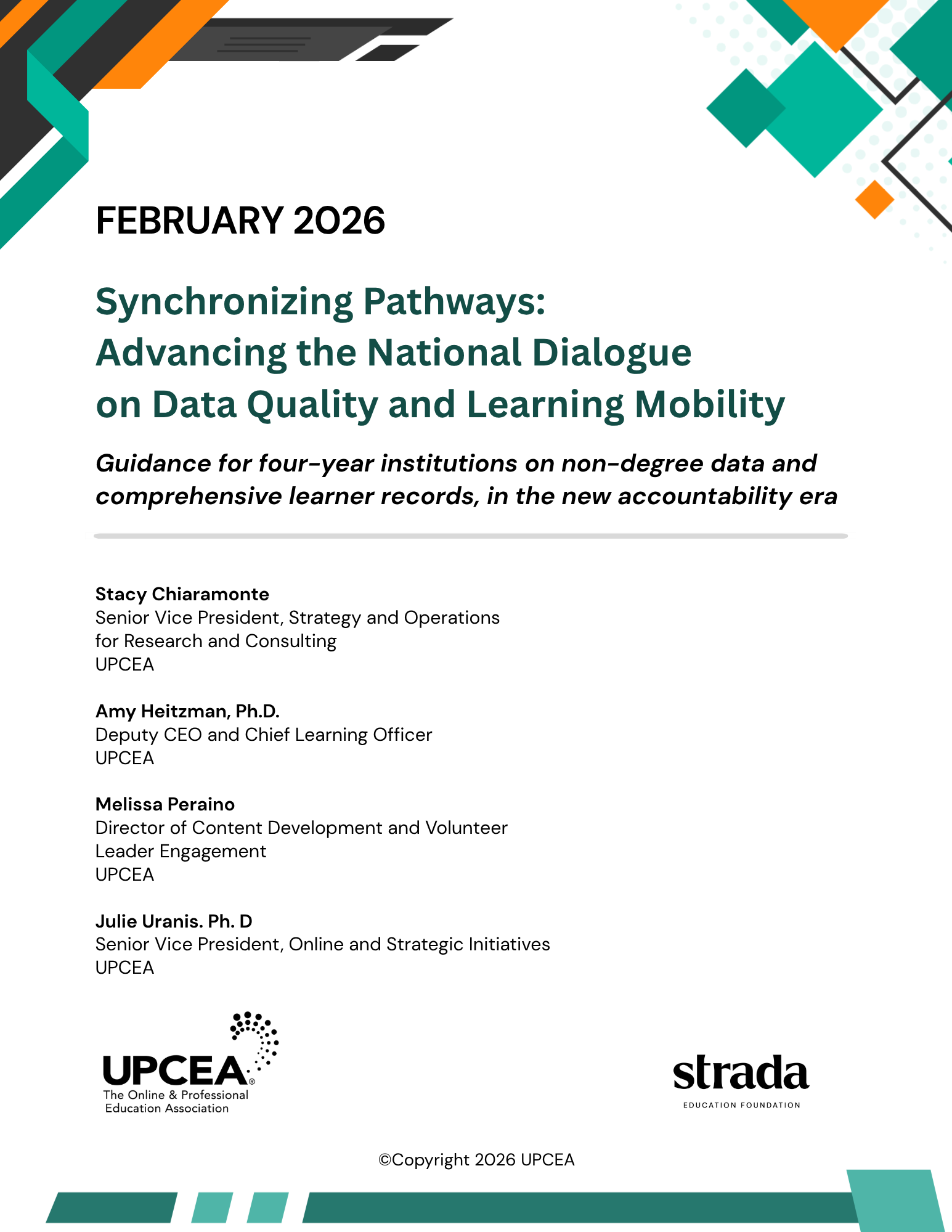 Strada & UPCEA Report Cover February 2026