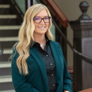 A person (Julie Thalman) smiling