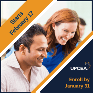 UPCEA PCO Leader Certificate Program. Starts February 17. Enroll by January 31.